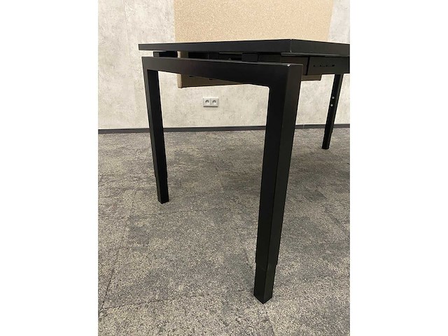 In hoogte instelbaar bureau 160x80 zwart beige - afbeelding 8 van  18