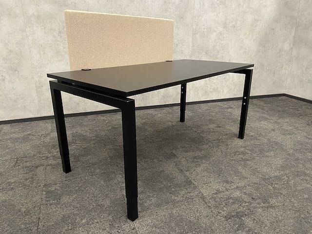 In hoogte instelbaar bureau 160x80 zwart beige - afbeelding 3 van  18