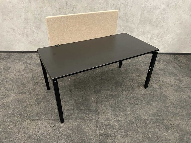 In hoogte instelbaar bureau 160x80 zwart beige - afbeelding 2 van  18