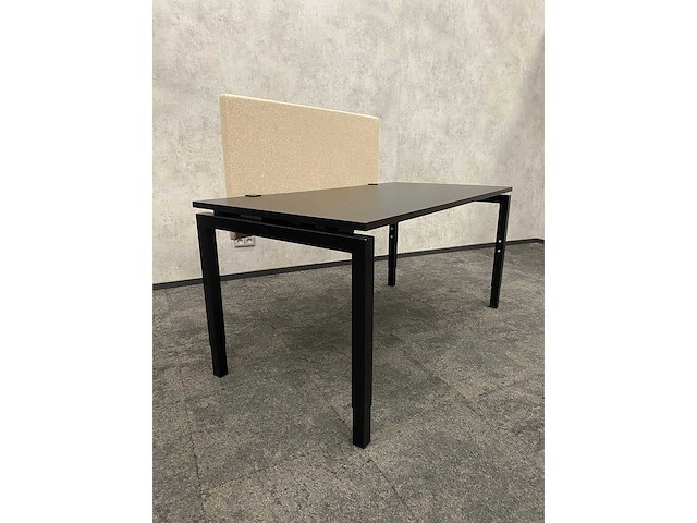 In hoogte instelbaar bureau 160x80 zwart beige - afbeelding 5 van  18