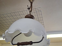 In hoogte verstelbare klassieke hanglamp met glazen kap diameter 45 cm - afbeelding 2 van  3