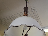 In hoogte verstelbare klassieke hanglamp met glazen kap diameter 45 cm - afbeelding 1 van  3