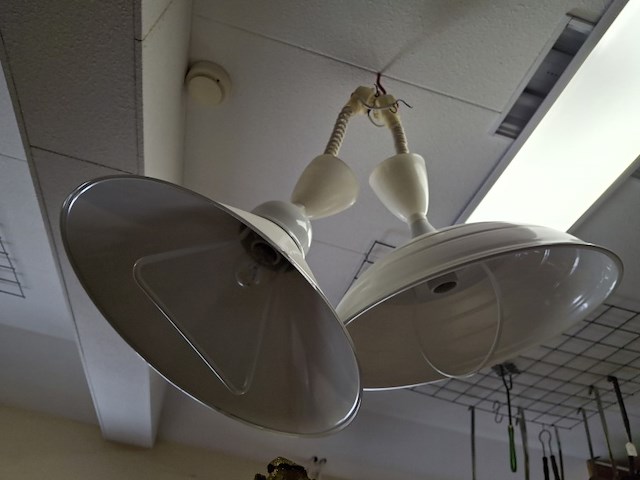 In hoogte verstelbare lampen metaal 2 stuks - afbeelding 1 van  3