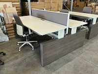 In hoogte verstelbare markant dubbele bureautafel met bèta bureaustoelen - afbeelding 2 van  9