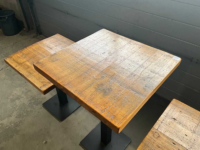 In hoogte verstelbare restauranttafel (3x) - afbeelding 7 van  8
