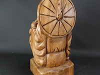 In hout gesneden happy boeddha - afbeelding 4 van  5