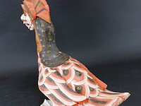 In hout handgesneden en beschilderd indonesische gestileerde garoeda. - afbeelding 3 van  5