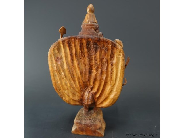In hout meerarmige godheid of bodhisattvamet duizend handen - afbeelding 4 van  5