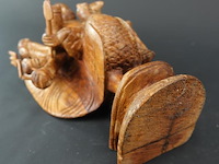 In hout meerarmige godheid of bodhisattvamet duizend handen - afbeelding 5 van  5