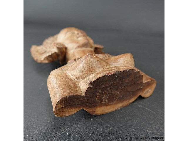 In teakhout gesneden buste van een indische dame - afbeelding 5 van  5