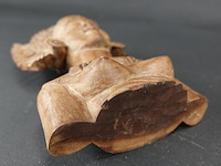 In teakhout gesneden buste van een indische dame - afbeelding 5 van  5