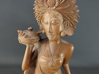 In teakhout gesneden indische dame - afbeelding 3 van  5