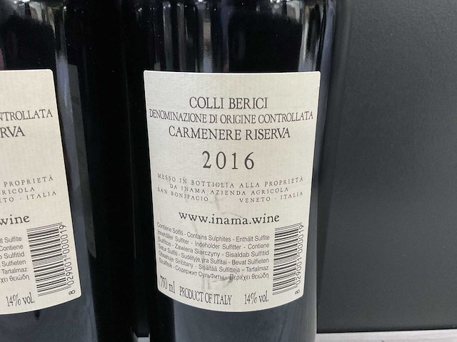 Inama oratorio carmenere riserva 2016 (2x) - afbeelding 3 van  3