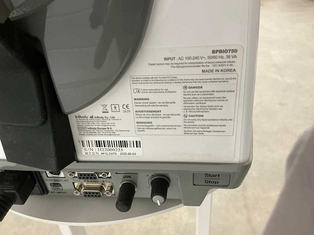 Inbody bpbio750 bloeddrukmeter - afbeelding 4 van  7