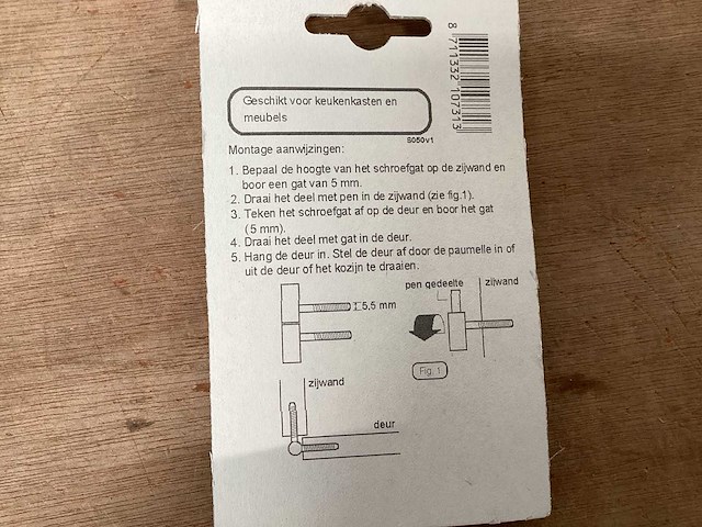 Inboorpaumelle 11x30 mm, vermessingd, 2 pack (147x) - afbeelding 5 van  5