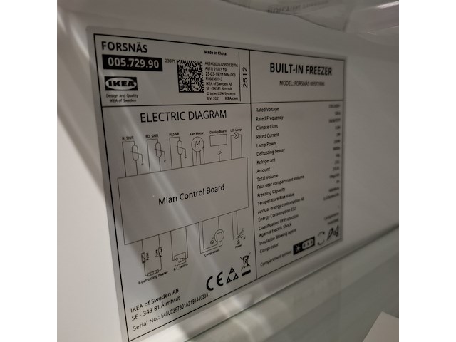 Inbouw 6-laden vriezer ikea, forsnas | nofrost, 2025 - afbeelding 5 van  5