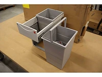 Inbouw-afvalscheidingssysteem hailo, as tandem 15/15/d, lichtgrijs - afbeelding 6 van  6