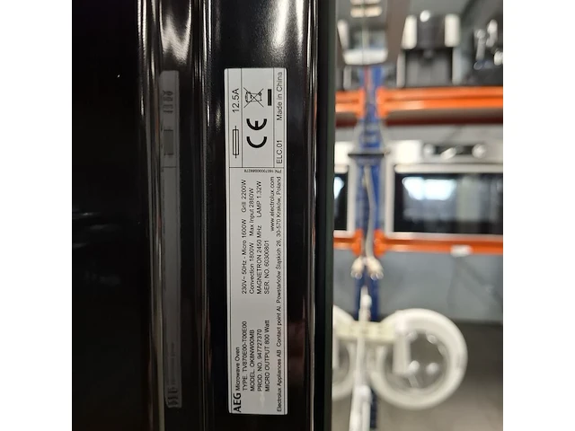 Inbouw combi magnetron met hete lucht, aeg demo, tv870e00, 2026 - afbeelding 2 van  10