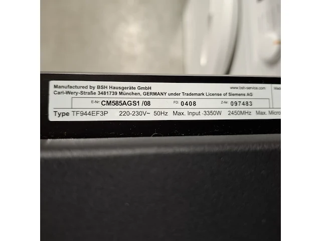 Inbouw combi magnetron/oven, siemens, cm585ags1 - afbeelding 9 van  9