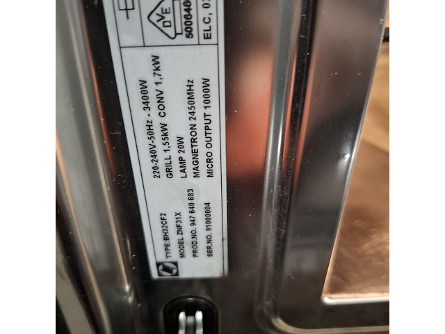 Inbouw combi magnetron/oven, zanussi, bh32gf2 - afbeelding 5 van  5