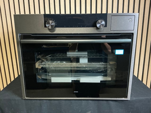 Inbouw combi stoomoven atag, cs46121c, black steel - afbeelding 1 van  5