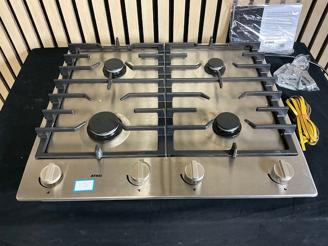 Inbouw gaskookplaat atag, hg6411bba, rvs - afbeelding 1 van  6