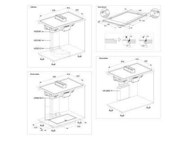 Inbouw inductiekookplaat met afzuiging, atag, hidd28472svi - afbeelding 3 van  4