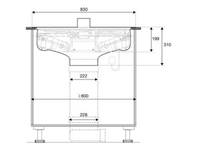 Inbouw inductiekookplaat met afzuiging, atag, hidd28472svi - afbeelding 4 van  4