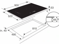 Inbouw inductiekookplaat pelgrim, ika7094, zwart - afbeelding 4 van  5