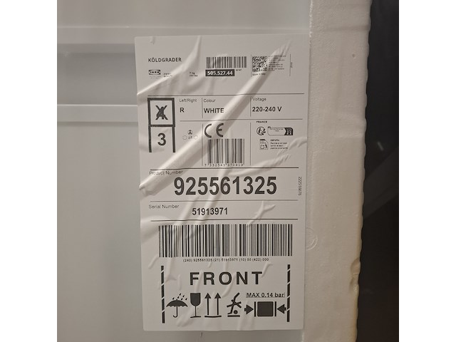 Inbouw koelvries combinatie, ikea, koldgrader - afbeelding 2 van  2