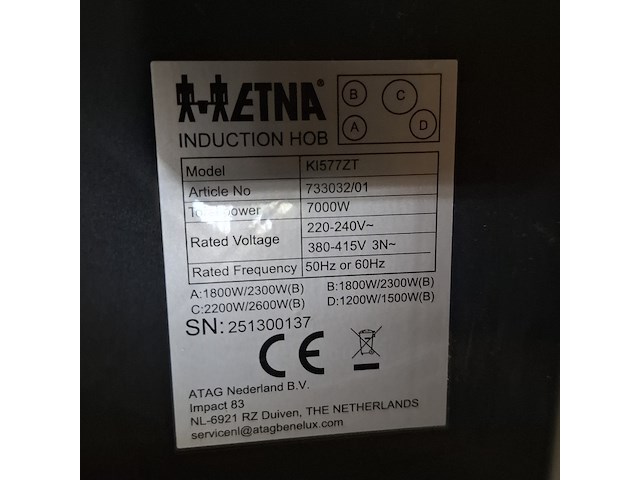 Inbouw kookplaat 4 pits, etna, ki577zt - afbeelding 8 van  8