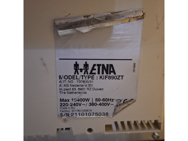 Inbouw kookplaat 5 pits, etna, kif890zt - afbeelding 9 van  9