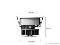 Inbouw led spot – 7w – 3000k warm wit – wit/zwart – ip20 (x50) - afbeelding 3 van  5
