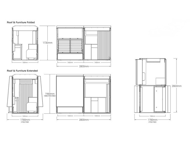 Inbouw module 2p bed voor in een camper - afbeelding 12 van  45