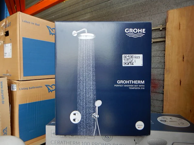 Inbouw regendouche set, grohe, grohtherm tempesta 210, chroom - afbeelding 1 van  5