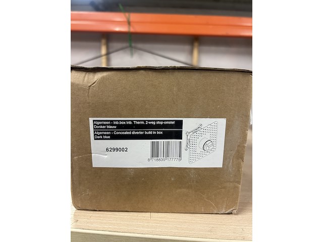 Inbouw thermostaat met 2-weg stop-omstel, donker blauw - afbeelding 2 van  3