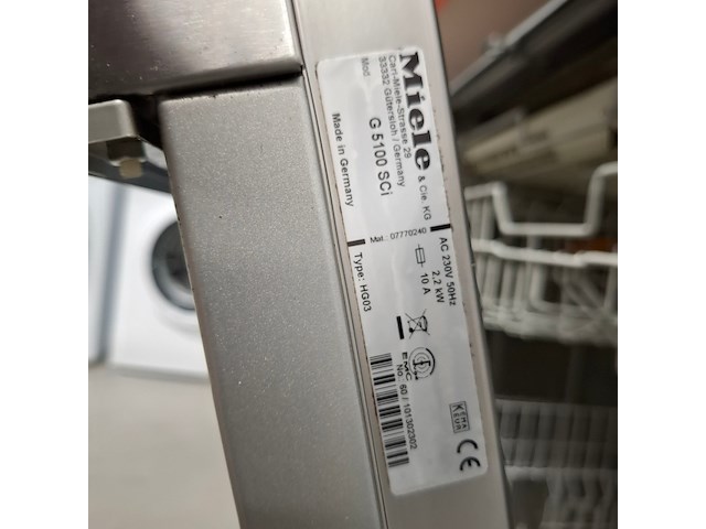 Inbouw vaatwasser, miele, g 5100 sci - afbeelding 7 van  7