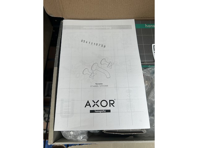Inbouw wand wastafelmengkraan hansgrohe axor, terrano - afbeelding 2 van  3