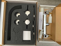 Inbouw wastafelkraan met inbouwdeel brushed nickel - afbeelding 1 van  3
