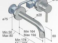 Inbouw wastafelmengkraan hotbath, b005j - afbeelding 2 van  5