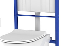 Inbouwframe met zwarte drukplaat zonder toilet, allibert, 826227 - afbeelding 1 van  4