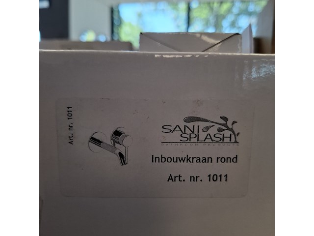 Inbouwkraan, rond, chroom - afbeelding 2 van  2