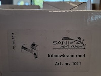 Inbouwkraan, rond, chroom - afbeelding 2 van  2