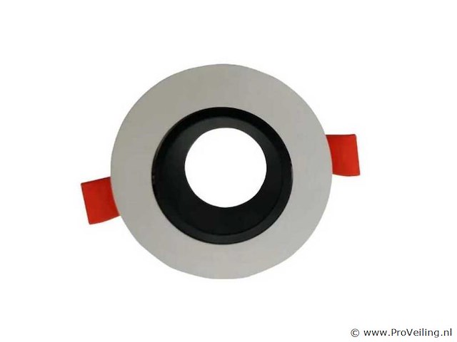 Inbouwlamp gu10 – draaibaar – rond – zwart/wit – ip20 (x50) - afbeelding 3 van  5