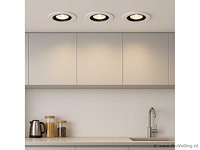 Inbouwlamp gu10 – draaibaar – rond – zwart/wit – ip20 (x50) - afbeelding 1 van  5