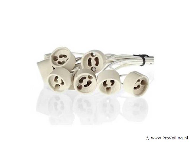 Inbouwlamp gu10 met lamphouder – ip20 – wit (x100) - afbeelding 3 van  5