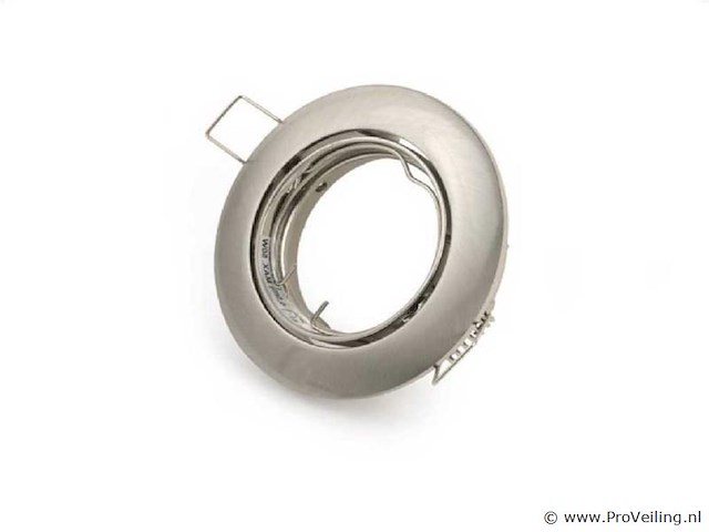 Inbouwlamp gu10 met lamphouder – zilver – ip20 (x50) - afbeelding 2 van  5