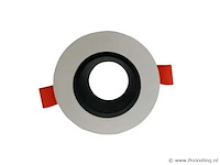 Inbouwlamp gu10 – richtbaar – rond – zwart/wit – ip20 (x100) - afbeelding 3 van  5