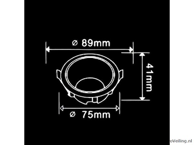 Inbouwlamp gu10 – rond – zwart/wit – ip20 (100x) - afbeelding 4 van  4