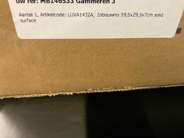 Inbouwnis solid surface 63x32 cm - afbeelding 2 van  2